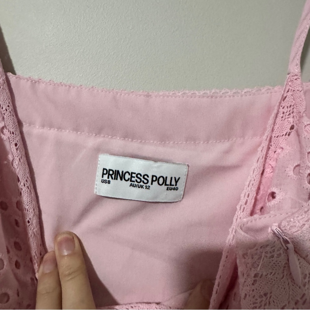 Princess Polly Nicoletta Mini Dress Light Pink Size 8 - Picture 8 of 8